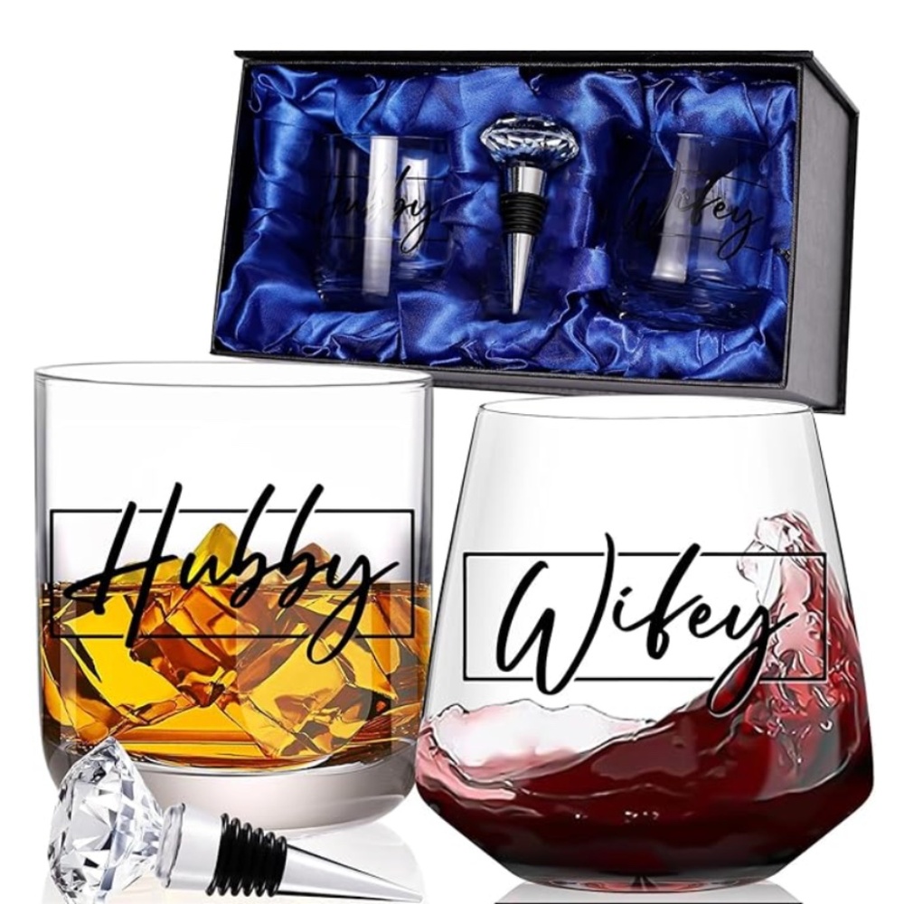 Hubby and Wifey Glasses